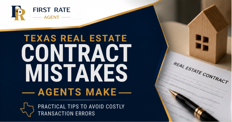 The Most Common Texas Real Estate Contract Mistakes Agents Make | First Rate Agent