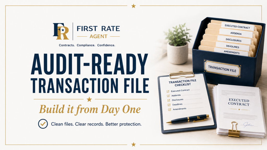 How Texas Agents Can Build an Audit-Ready Transaction File From Day One