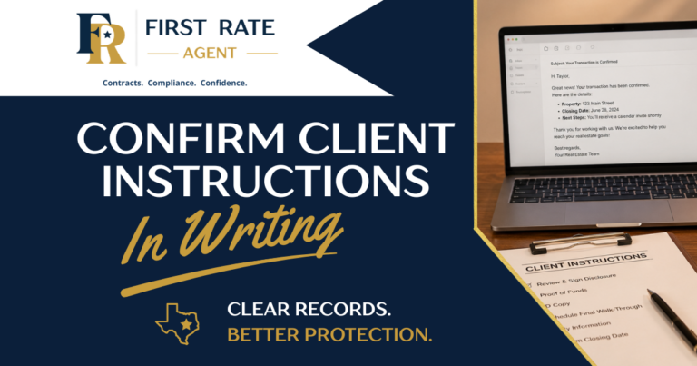 How Texas Agents Should Confirm Client Instructions in Writing